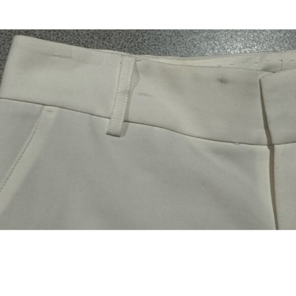 Alice+Olivia Sz 8 Stacey Slim Trouser Pants Employed White‎ Slacks Stretchy FLAW - Picture 7 of 15